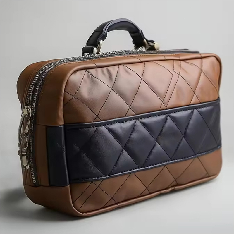 Waterproof Pu Cosmetic Bag With Zipper Handle