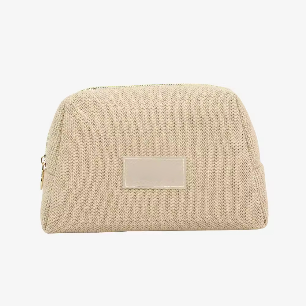 Knitted Fabric Waterproof Cosmetic Bag