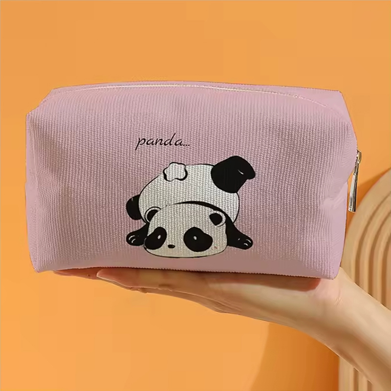Cartoon Pattern Small Toiletry Bag With Zipper